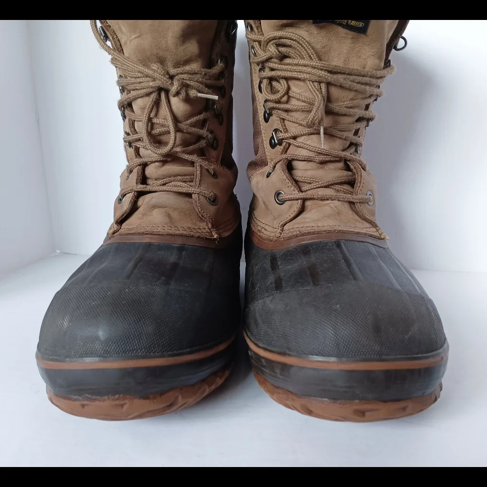 🖤 LaCrosse Leather Winter Rubber Duck Boots Thinsulate Mens 12 Brown Lined Snow